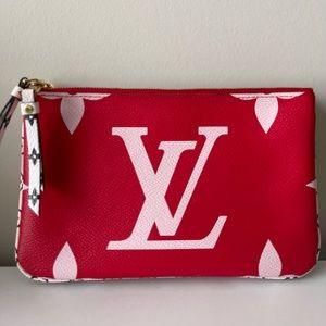 Louis Vuitton Pochette Double Zip Monogram Giant Red/Pink Limited Edition
